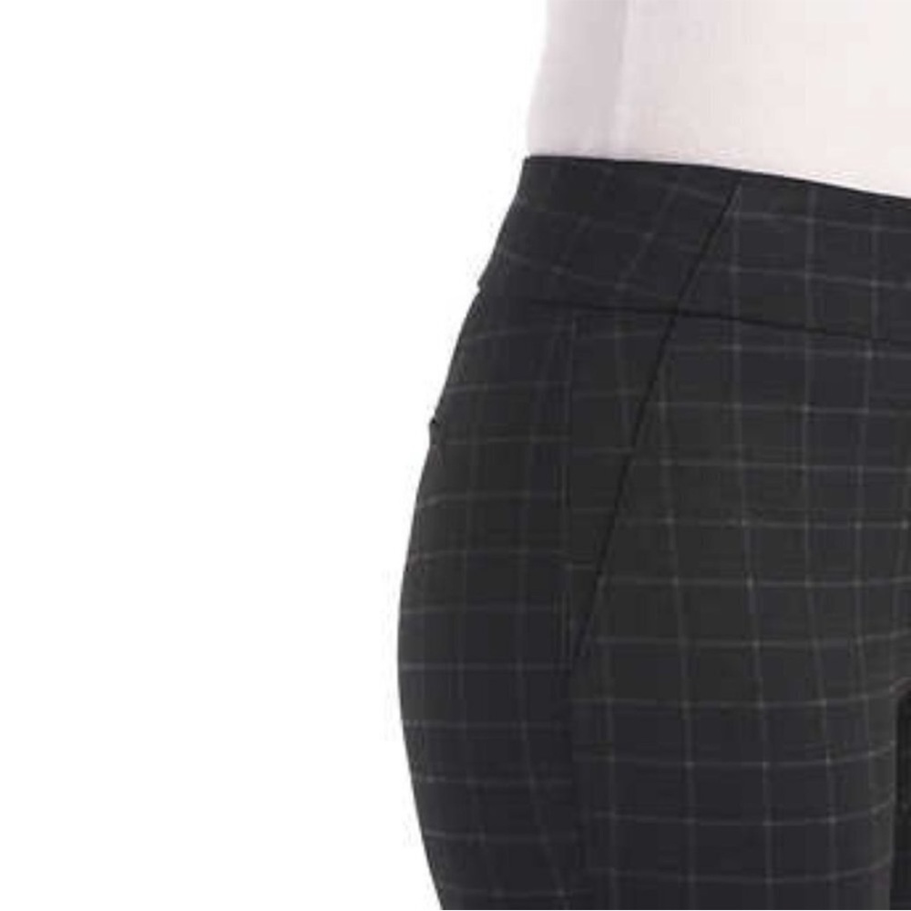 NWT Dalia Pull on Dress Pants with Tummy Control Grey Tonal Plaid Size 4 - Picture 5 of 12